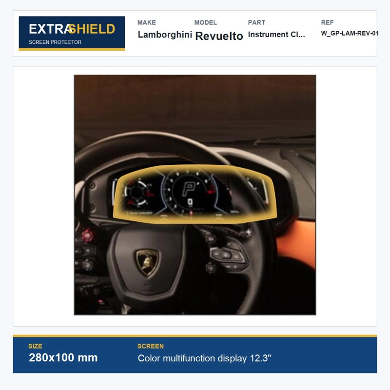 Lamborghini Revuelto Instrument Cluster ExtraShield Screen Protector