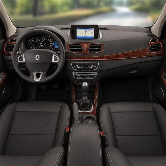 Renault Fluence 2010+ kit décor tableau de bord 3D, 13 pièces