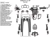 Saab 9-5 2011-2018 Ensemble Complet Kit la décoration du tableau de bord-50-pcs