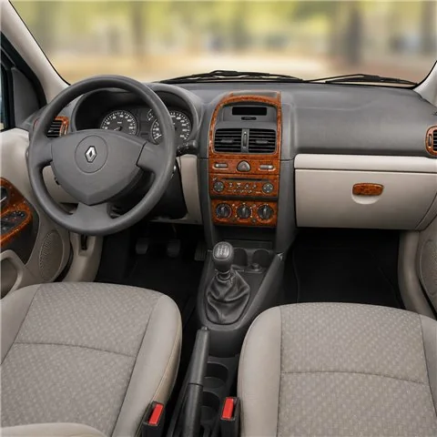 Renault Clio Symbol 2008+ kit décor tableau de bord 3D, 11 pièces