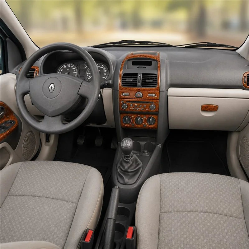 Renault Clio Symbol 2008+ kit décor tableau de bord 3D, 11 pièces