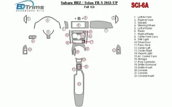 Scion FR-S 2013-UP Ensemble Complet BD Décoration de tableau de bord