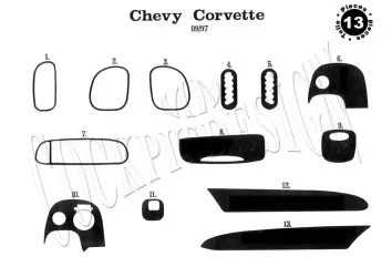 Chevrolet Corvette 09.1997 Habillage Décoration de Tableau de Bord 13-Pièce