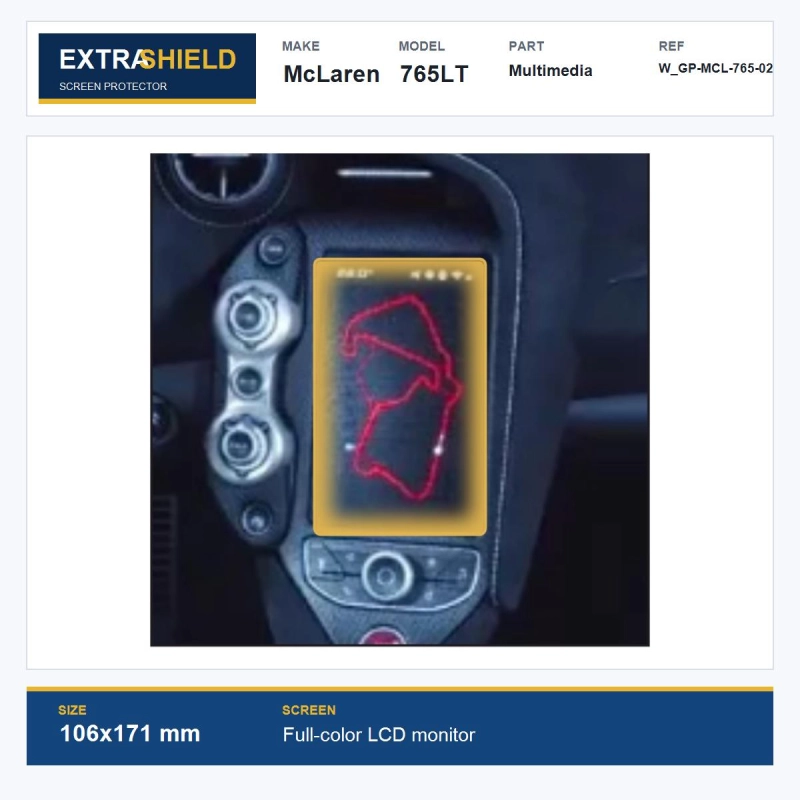 McLaren 765LT Multimedia ExtraShield Screen Protector