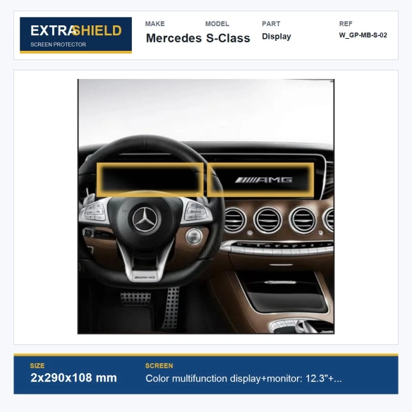 Mercedes S-Class Display ExtraShield Screen Protector