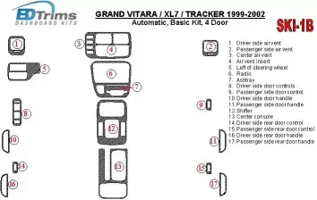 Suzuki Grand Vitara 1999-2002 Suzuki Grи Vitara/XL7,1999-UP, Automatic Gearbox, Paquet de base, 4 Doors BD Décoration de tableau
