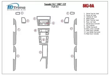 Suzuki XL7 2007-UP Ensemble Complet BD Kit la décoration du tableau de bord - 2 - habillage decor de tableau de bord