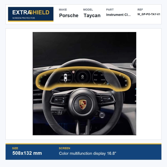 Porsche Taycan Instrument Cluster ExtraShield Screen Protector