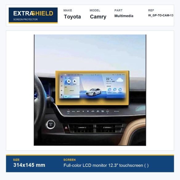 Toyota Camry Multimedia ExtraShield Screen Protector