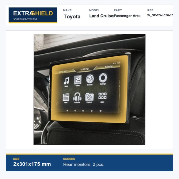 Toyota Land Cruiser Passenger Area ExtraShield Screen Protector