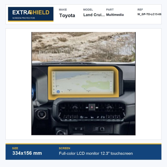 Toyota Land Cruiser Prado Multimedia ExtraShield Screen Protector