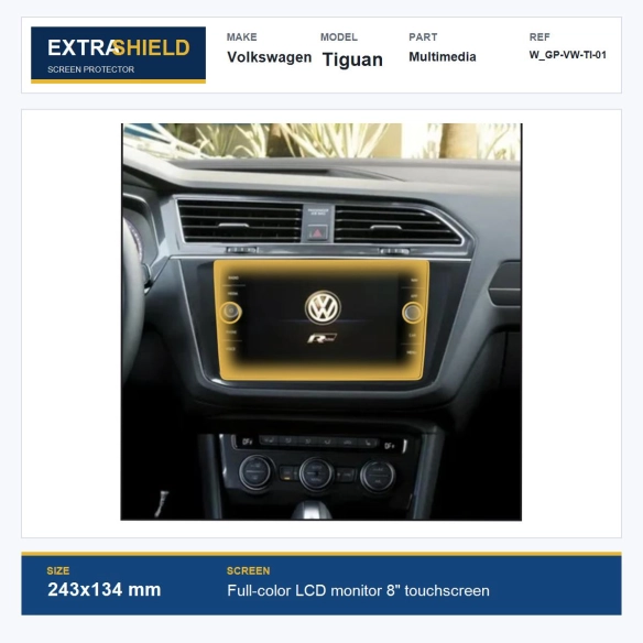Volkswagen Tiguan Multimedia ExtraShield Screen Protector