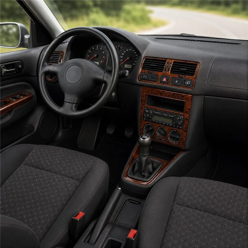 Volkswagen Bora 1998-2008 kit décor tableau de bord 3D, 19 pièces