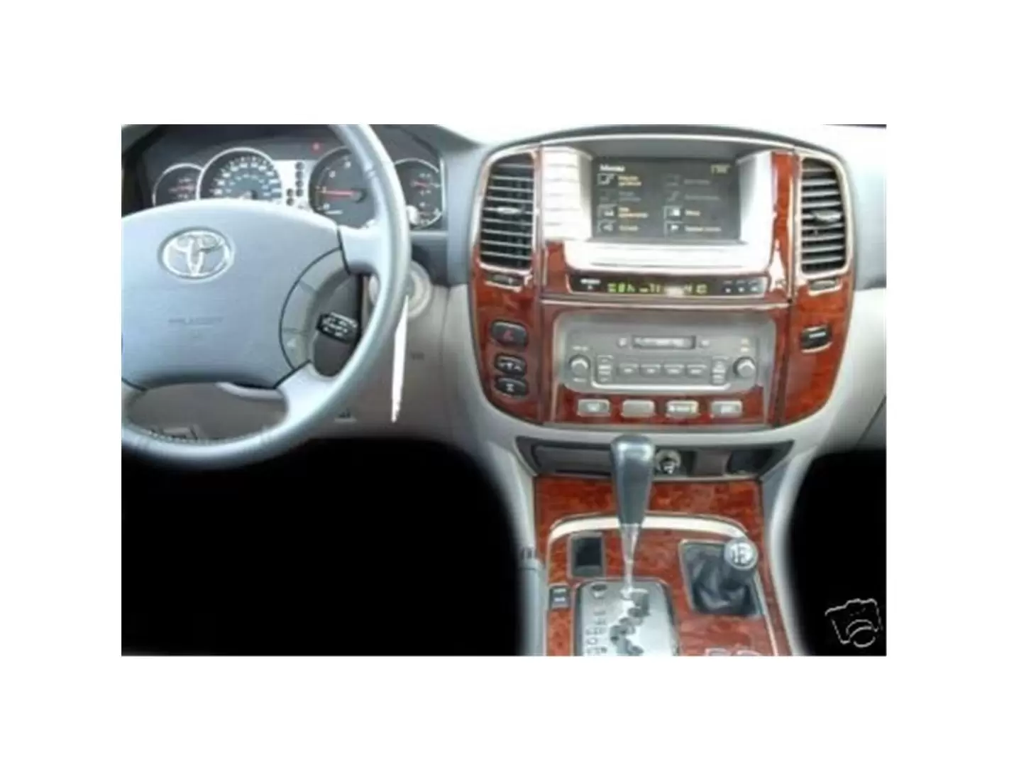 Toyota Land Cruiser 2003-2007 Kit la décoration du tableau de bord 33-Pièce - 1 - habillage decor de tableau de bord