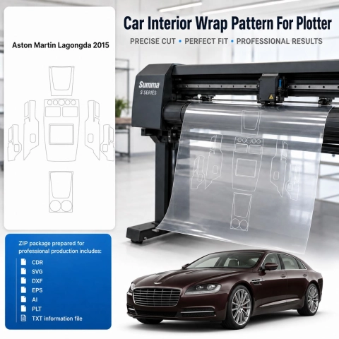 Gabarit de découpe intérieur Aston Martin Lagongda 2015 pour PPF et covering