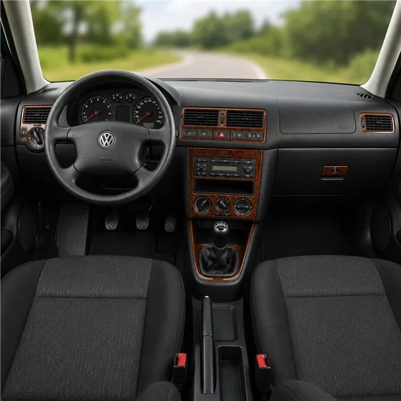 Volkswagen Golf IV 1997-2003 kit décor tableau de bord 3D, 15 pièces
