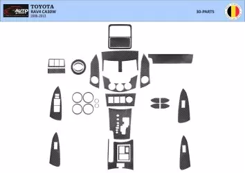 Toyota Rav 4 XA30 2006–2012 Kit la décoration du tableau de bord 61-Pièce - 1 - habillage decor de tableau de bord