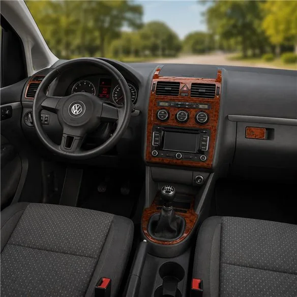 Volkswagen Touran 2003-2009 kit décor tableau de bord 3D, 11 pièces
