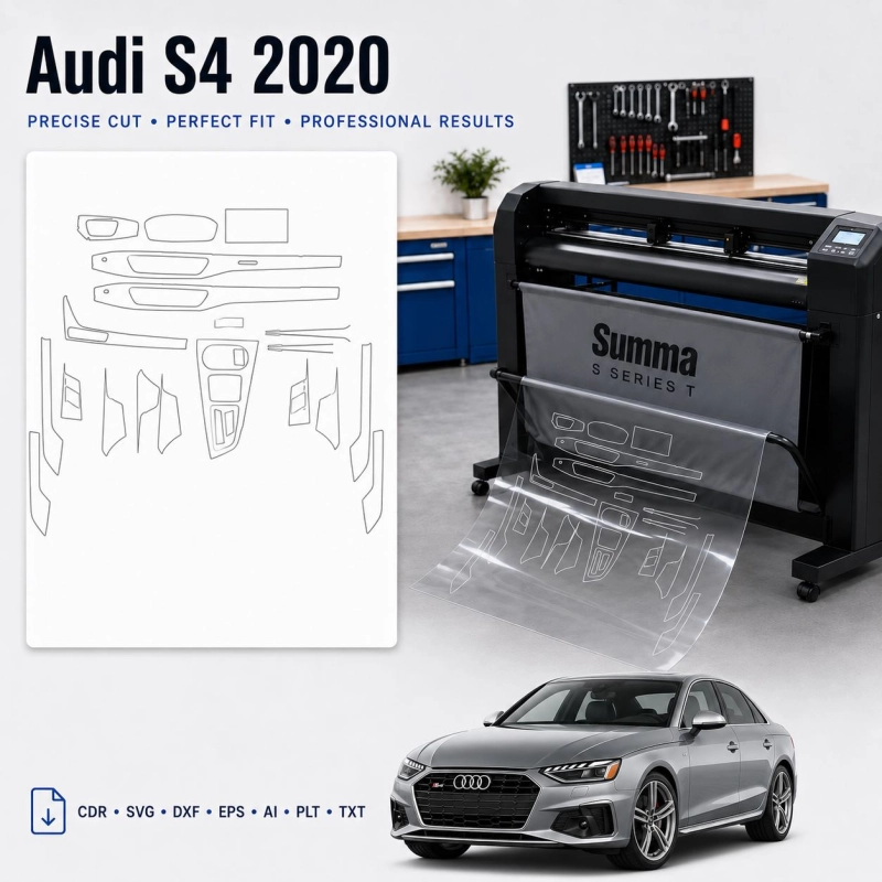 Gabarit de découpe intérieur Audi S4 2020 pour PPF et covering