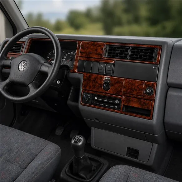 Volkswagen Transporter T4 1990-1995 kit décor tableau de bord 3D, 27 pièces