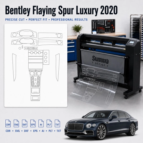 Gabarit de découpe intérieur Bentley Flaying Spur Luxury 2020 pour PPF et covering