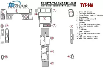Toyota Tacoma 2000-2004 Boîte automatique special edition, 2&4 Des portes BD Kit la décoration du tableau de bord - 1 - habillag