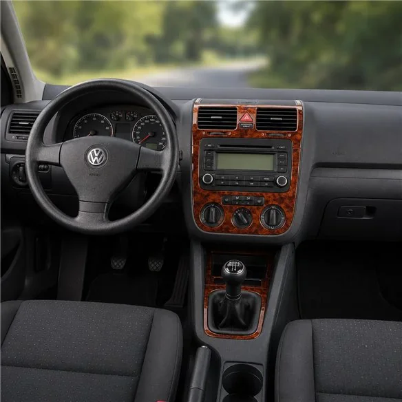 Volkswagen Golf V Jetta 2003-2008 kit décor tableau de bord 3D, 3 pièces