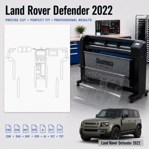 Gabarit de découpe intérieur Land Rover Defender 2022 pour PPF et covering