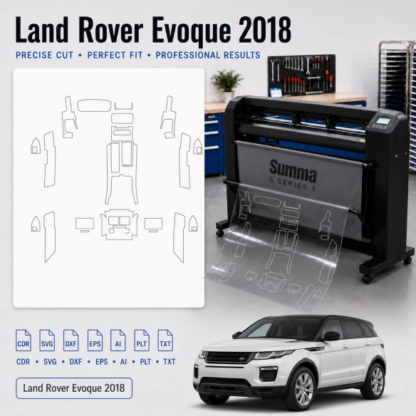 Gabarit de découpe intérieur Land Rover Evoque 2018 pour PPF et covering