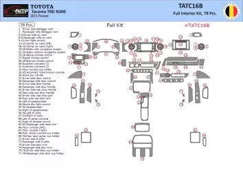 Toyota Tacoma 2016-2020 Kit la décoration du tableau de bord 78-Pièce - 1 - habillage decor de tableau de bord