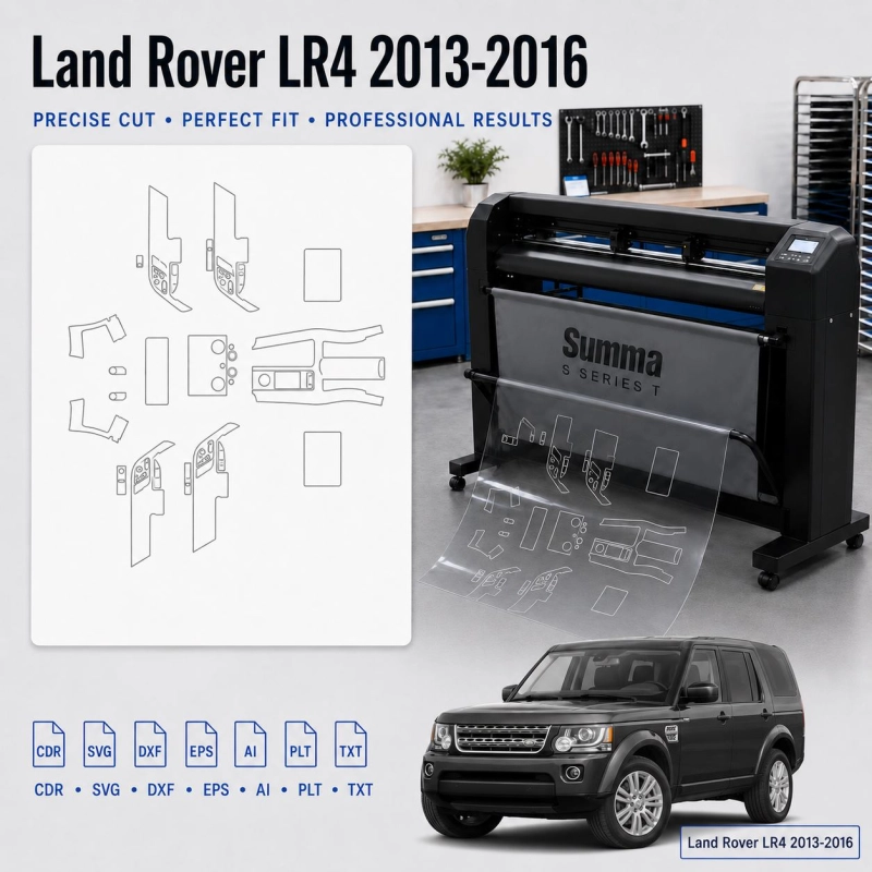 Gabarit de découpe intérieur Land Rover Lr4 2013 2016 pour PPF et covering