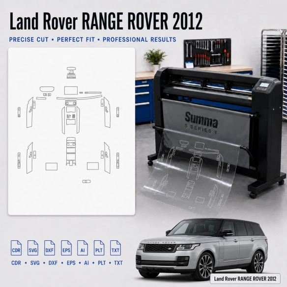 Gabarit de découpe intérieur Land Rover Range Rover 2012 pour PPF et covering