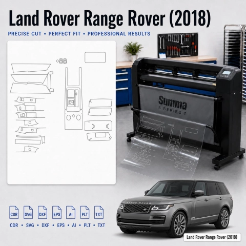 Gabarit de découpe intérieur Land Rover Range Rover 2018 pour PPF et covering