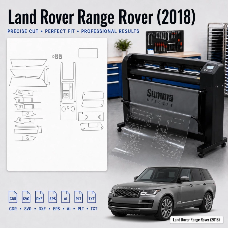Gabarit de découpe intérieur Land Rover Range Rover 2018 pour PPF et covering