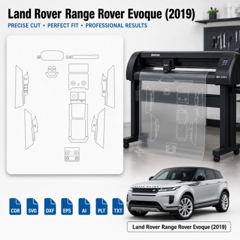 Gabarit de découpe intérieur Land Rover Range Rover Evoque 2019 pour PPF et covering
