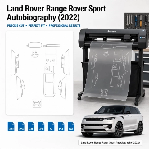 Gabarit de découpe intérieur Land Rover Range Rover Sport Autobiography 2022 pour PPF et covering