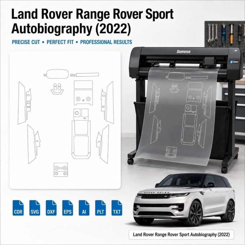 Gabarit de découpe intérieur Land Rover Range Rover Sport Autobiography 2022 pour PPF et covering
