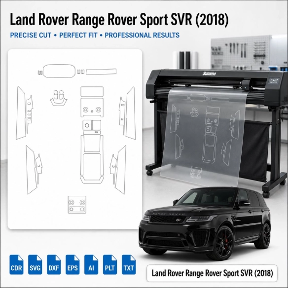 Gabarit de découpe intérieur Land Rover Range Rover Sport Svr 2018 pour PPF et covering