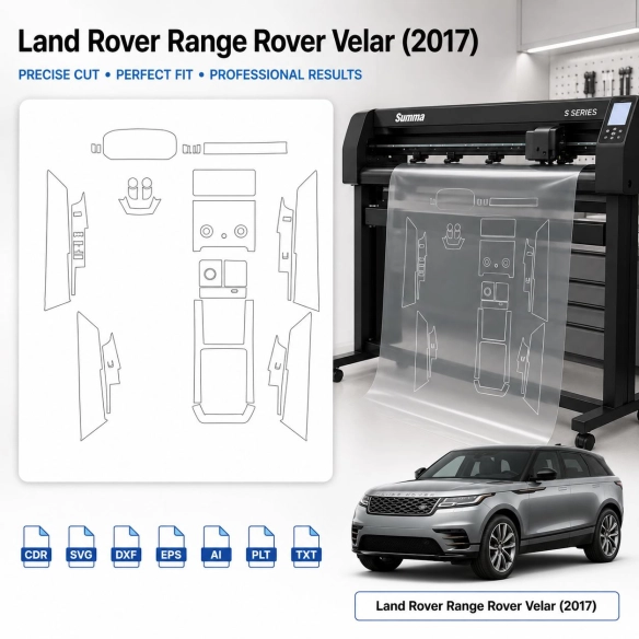 Gabarit de découpe intérieur Land Rover Range Rover Velar 2017 pour PPF et covering