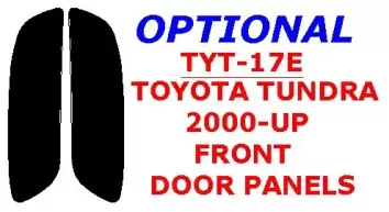Toyota Tundra 2000-2002 Front Door panels, 2 Parts set BD Kit la décoration du tableau de bord - 1 - habillage decor de tableau 