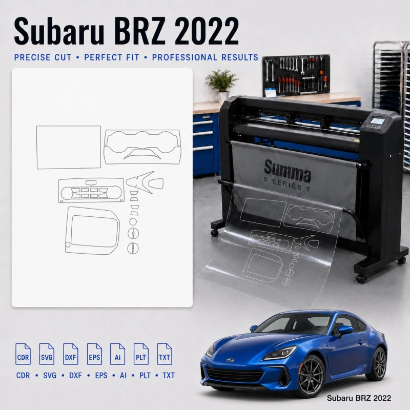 Gabarit de découpe intérieur Subaru BRZ 2022 pour PPF et covering