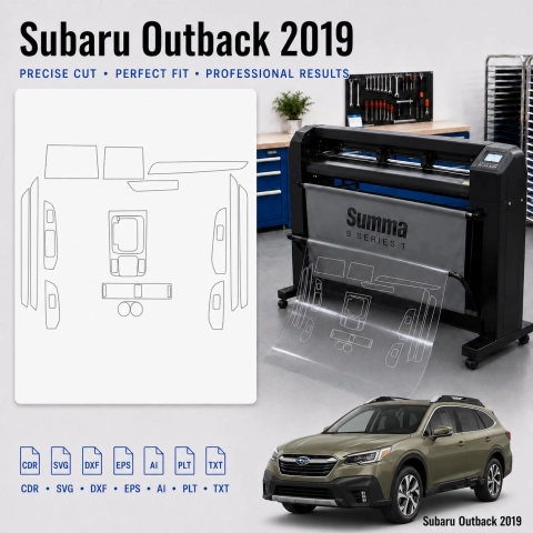 Gabarit de découpe intérieur Subaru Outback 2019 pour PPF et covering