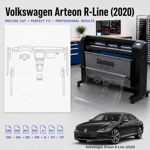 Gabarit de découpe intérieur Volkswagen Arteon R Line 2020 pour PPF et covering