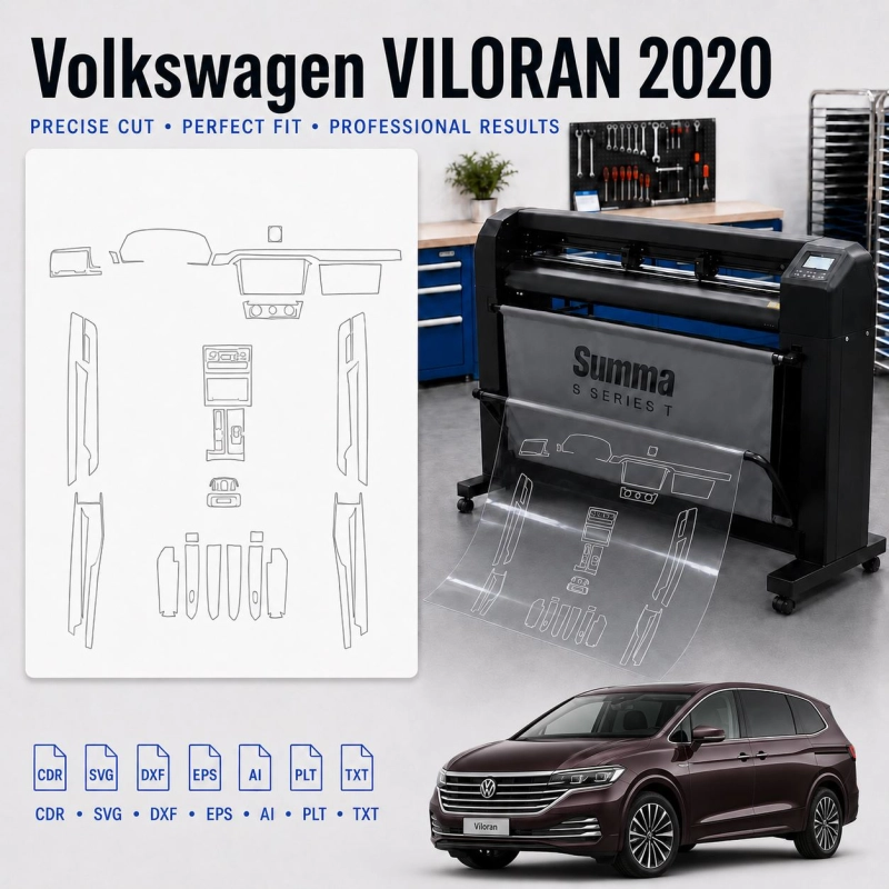 Gabarit de découpe intérieur Volkswagen Variant 2018 pour PPF et covering