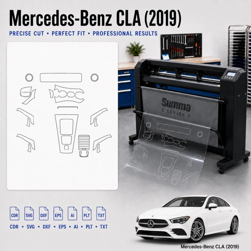 Gabarit de découpe intérieur Mercedes Benz Cla 2019 pour PPF et covering