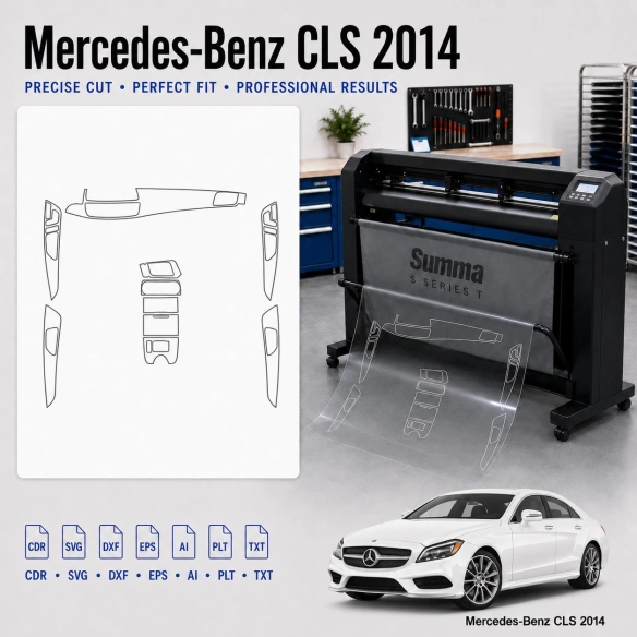 Gabarit de découpe intérieur Mercedes Benz CLS 2014 pour PPF et covering