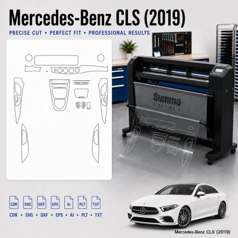 Gabarit de découpe intérieur Mercedes Benz CLS 2019 pour PPF et covering