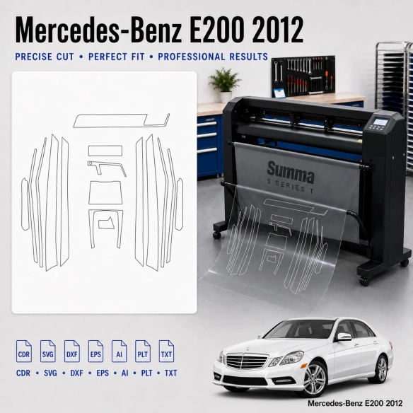 Gabarit de découpe intérieur Mercedes Benz E200 2012 pour PPF et covering