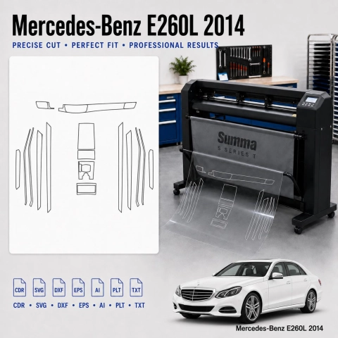 Gabarit de découpe intérieur Mercedes Benz E260l 2014 pour PPF et covering