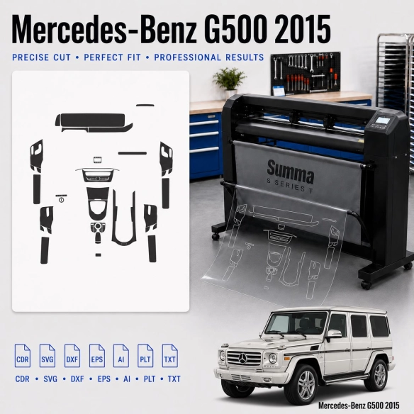 Gabarit de découpe intérieur Mercedes Benz G Class 2018 pour PPF et covering